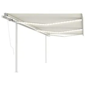 Automatisches Markisentuch mit Wind-LED-Sensor, 6x3,5 m in Creme. von vidaXL, Markisen - Ref: Foro24-3070092, Preis: 936,37 €...