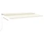 Toldo automático LED sensor de viento crema 6x3,5 m by vidaXL, Awnings - Ref: Foro24-3070092, Price: 936,37 €, Discount: %