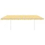 Automatic awning with wind sensor LED yellow and white 5x3.5 m by vidaXL, Awnings - Ref: Foro24-3070073, Price: 785,11 €, Dis...