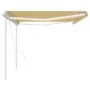 Automatic awning with wind sensor LED yellow and white 5x3.5 m by vidaXL, Awnings - Ref: Foro24-3070073, Price: 785,11 €, Dis...