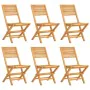 Folding garden chairs 6 pcs solid teak wood 47x62x90 cm by vidaXL, Garden chairs - Ref: Foro24-3155065, Price: 443,91 €, Disc...