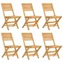 Klappbare Gartenstühle 6 Stück aus massivem Teakholz 47x62x90 cm von vidaXL, Gartenstühle - Ref: Foro24-3155065, Preis: 443,9...