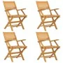 Folding garden chairs 4 pcs solid teak wood 55x62x90 cm by vidaXL, Garden chairs - Ref: Foro24-3155067, Price: 289,00 €, Disc...