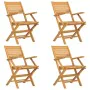 Klappbare Gartenstühle 4 Stück aus massivem Teakholz 55x62x90 cm von vidaXL, Gartenstühle - Ref: Foro24-3155067, Preis: 290,1...