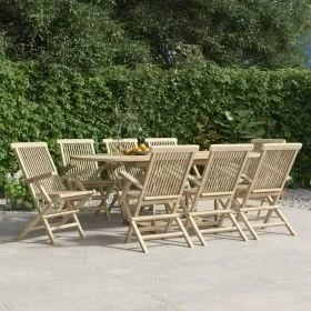 Klappbare Gartenstühle 8 Stück aus massivem Teakholz 56x61x89 cm von vidaXL, Gartenstühle - Ref: Foro24-3155072, Preis: 691,5...
