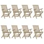 Folding garden chairs 8 pcs solid teak wood 56x61x89 cm by vidaXL, Garden chairs - Ref: Foro24-3155072, Price: 691,52 €, Disc...