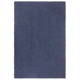Alfombra rectangular algodón azul marino 180x250 cm de vidaXL, Alfombras - Ref: Foro24-345128, Precio: 99,90 €, Descuento: %