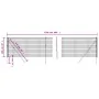 Anthrazitgrauer verzinkter Stahldrahtzaun 1x25 m von vidaXL, Zaunpaneele - Ref: Foro24-154201, Preis: 132,02 €, Rabatt: %