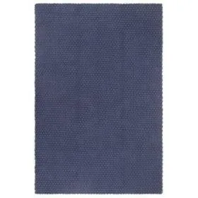 Rechteckiger marineblauer Baumwollteppich 120x180 cm von vidaXL, Teppiche - Ref: Foro24-345126, Preis: 62,52 €, Rabatt: %