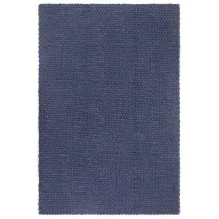 Alfombra rectangular algodón azul marino 120x180 cm de vidaXL, Alfombras - Ref: Foro24-345126, Precio: 62,52 €, Descuento: %