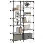 Sonoma gray engineered iron and wood shelving 100x32x170 cm by vidaXL, Bookcases and shelves - Ref: Foro24-832791, Price: 99,...