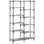 Sonoma gray engineered iron and wood shelving 100x32x170 cm by vidaXL, Bookcases and shelves - Ref: Foro24-832791, Price: 99,...