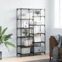Engineered wood iron shelf oak brown 100x32x170 cm by vidaXL, Bookcases and shelves - Ref: Foro24-832792, Price: 106,27 €, Di...