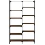 Engineered wood iron shelf oak brown 100x32x170 cm by vidaXL, Bookcases and shelves - Ref: Foro24-832792, Price: 106,27 €, Di...