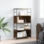 Engineered wood iron shelf smoked oak 80x30x145.5cm by vidaXL, Bookcases and shelves - Ref: Foro24-832800, Price: 54,63 €, Di...