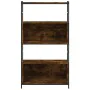 Engineered wood iron shelf smoked oak 80x30x145.5cm by vidaXL, Bookcases and shelves - Ref: Foro24-832800, Price: 54,63 €, Di...