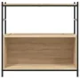 Iron and Sonoma oak wood shelving unit, 80x30x78.5 cm by vidaXL, Bookcases and shelves - Ref: Foro24-832794, Price: 53,35 €, ...