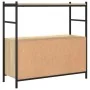 Iron and Sonoma oak wood shelving unit, 80x30x78.5 cm by vidaXL, Bookcases and shelves - Ref: Foro24-832794, Price: 53,35 €, ...