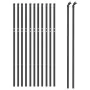 Anthrazitgrauer verzinkter Stahldrahtzaun 1x25 m von vidaXL, Zaunpaneele - Ref: Foro24-154233, Preis: 112,35 €, Rabatt: %