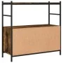 Engineered wood iron shelf smoked oak 80x30x78.5 cm by vidaXL, Bookcases and shelves - Ref: Foro24-832795, Price: 41,73 €, Di...