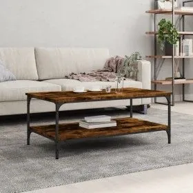 Smoked oak engineered wood coffee table 100x55x40 cm by vidaXL, Coffee table - Ref: Foro24-832835, Price: 54,41 €, Discount: %