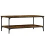 Smoked oak engineered wood coffee table 100x55x40 cm by vidaXL, Coffee table - Ref: Foro24-832835, Price: 54,41 €, Discount: %