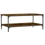 Smoked oak engineered wood coffee table 100x55x40 cm by vidaXL, Coffee table - Ref: Foro24-832835, Price: 54,41 €, Discount: %