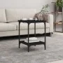 Mesa de centro madera de ingeniería negro 40x40x55 cm de vidaXL, Mesas de centro - Ref: Foro24-832823, Precio: 32,31 €, Descu...