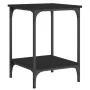 Black engineered wood coffee table 40x40x55 cm by vidaXL, Coffee table - Ref: Foro24-832823, Price: 32,20 €, Discount: %