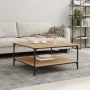 Mesa de centro madera de ingeniería roble Sonoma 80x80x40 cm de vidaXL, Mesas de centro - Ref: Foro24-832839, Precio: 52,71 €...