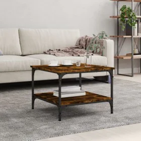 Smoked oak engineered wood coffee table 55x55x40 cm by vidaXL, Coffee table - Ref: Foro24-832830, Price: 40,51 €, Discount: %