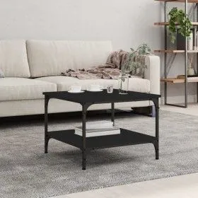 Black engineered wood coffee table 55x55x40 cm by vidaXL, Coffee table - Ref: Foro24-832828, Price: 41,03 €, Discount: %