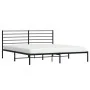 Bettgestell mit schwarzem Metallkopfteil 183x213 cm von vidaXL, Betten und Lattenroste - Ref: Foro24-352324, Preis: 99,58 €, ...
