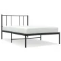 Estructura de cama con cabecero metal negro 90x190 cm de vidaXL, Camas y somieres - Ref: Foro24-352472, Precio: 60,03 €, Desc...