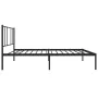 Bed frame with black metal headboard 90x190 cm by vidaXL, Beds and slatted bases - Ref: Foro24-352472, Price: 59,93 €, Discou...