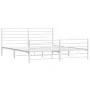 Metal bed frame with headboard and footboard white 183x213 cm by vidaXL, Beds and slatted bases - Ref: Foro24-352391, Price: ...