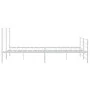 Metal bed frame with headboard and footboard white 183x213 cm by vidaXL, Beds and slatted bases - Ref: Foro24-352391, Price: ...