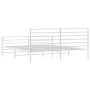 Metal bed frame with headboard and footboard white 183x213 cm by vidaXL, Beds and slatted bases - Ref: Foro24-352391, Price: ...