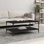 Engineered wood black coffee table 100x55x40 cm by vidaXL, Coffee table - Ref: Foro24-832833, Price: 55,99 €, Discount: %