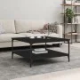 Schwarzer Ingenieurholz-Couchtisch 80x80x40 cm von vidaXL, Couchtisch - Ref: Foro24-832838, Preis: 56,10 €, Rabatt: %