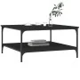 Schwarzer Ingenieurholz-Couchtisch 80x80x40 cm von vidaXL, Couchtisch - Ref: Foro24-832838, Preis: 56,10 €, Rabatt: %