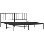 Bettgestell mit schwarzem Metallkopfteil 200x200 cm von vidaXL, Betten und Lattenroste - Ref: Foro24-352487, Preis: 108,85 €,...