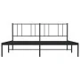 Bettgestell mit schwarzem Metallkopfteil 200x200 cm von vidaXL, Betten und Lattenroste - Ref: Foro24-352487, Preis: 108,85 €,...