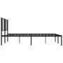 Bettgestell mit schwarzem Metallkopfteil 200x200 cm von vidaXL, Betten und Lattenroste - Ref: Foro24-352487, Preis: 108,85 €,...