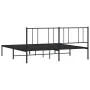 Bettgestell mit schwarzem Metallkopfteil 200x200 cm von vidaXL, Betten und Lattenroste - Ref: Foro24-352487, Preis: 108,85 €,...