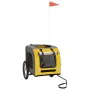Haustier-Fahrradanhänger, Eisen-Oxford-Stoff, gelb-grau von vidaXL, Kinderwagen für Haustiere - Ref: Foro24-93833, Preis: 99,...