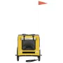 Haustier-Fahrradanhänger, Eisen-Oxford-Stoff, gelb-grau von vidaXL, Kinderwagen für Haustiere - Ref: Foro24-93833, Preis: 99,...