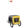 Pet Bicycle Trailer Iron Oxford Cloth Yellow Gray by vidaXL, pet strollers - Ref: Foro24-93833, Price: 99,21 €, Discount: %