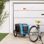 Haustier-Fahrradanhänger, Eisen-Oxford-Stoff, Blaugrau von vidaXL, Kinderwagen für Haustiere - Ref: Foro24-93834, Preis: 98,7...