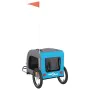 Haustier-Fahrradanhänger, Eisen-Oxford-Stoff, Blaugrau von vidaXL, Kinderwagen für Haustiere - Ref: Foro24-93834, Preis: 98,7...